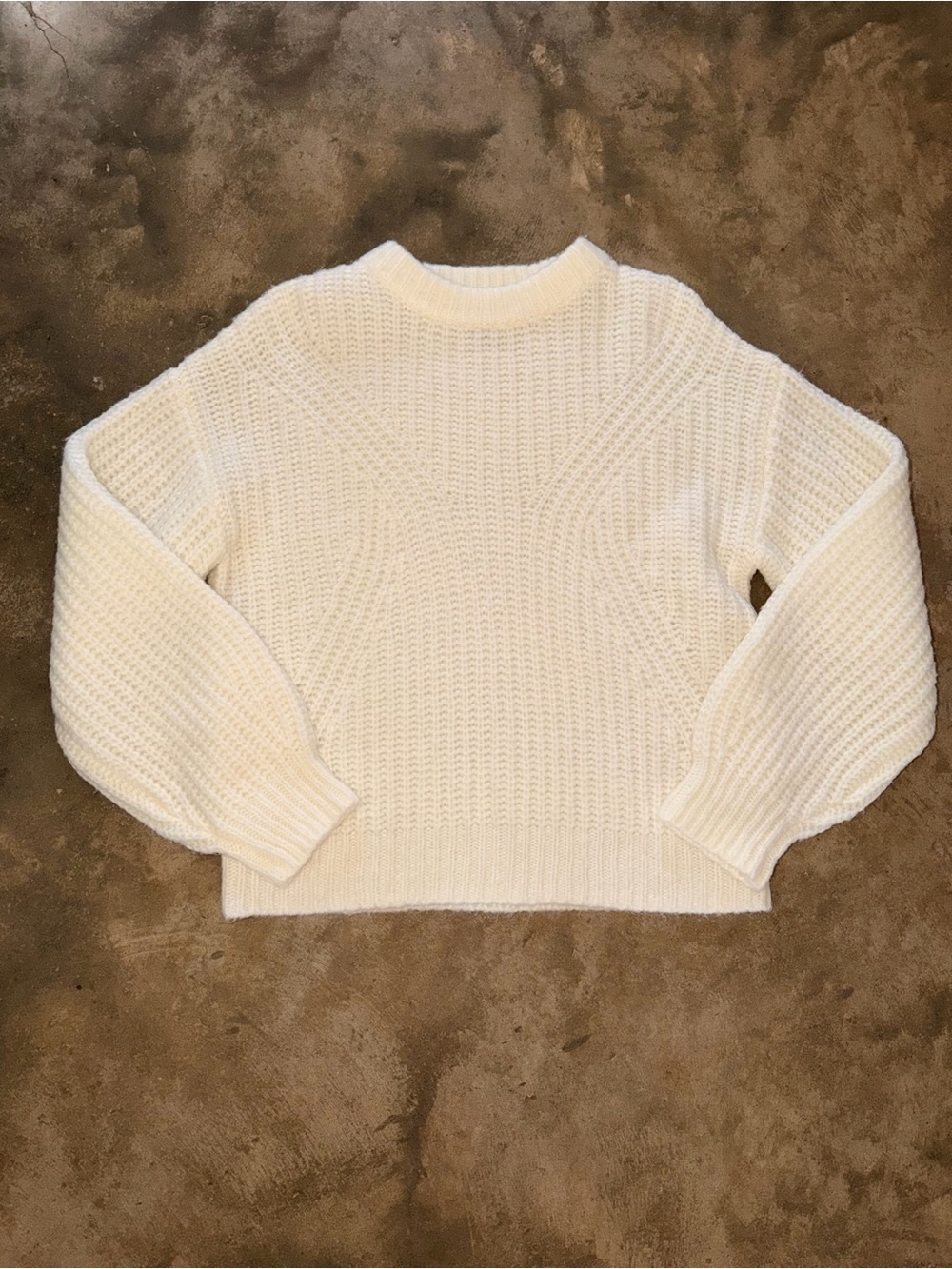 A New Day Classic Ivory Chunky Ribbed Knit Sweater S Fall Fashion Winter Cozy
